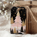 Pink Golden Christmas Tree Gift Tags<br><div class="desc">Pink Golden Christmas Tree Gift Tags</div>