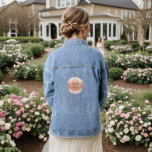 Pink Golden Leaves Floral The Bride Denim Jacket<br><div class="desc">Beautiful Pink Golden Leaves Floral The Bride Wedding Denim Jacket</div>