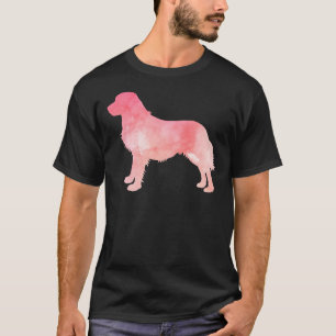 Pink Golden Retriever Silhouette Fitted T-Shirt