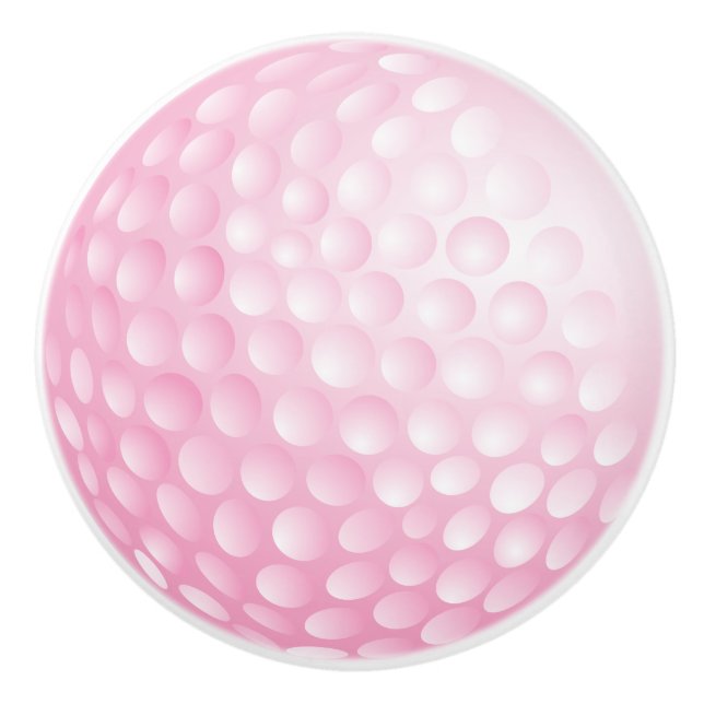 Pink Golf Ball Design Ceramic Knob (Front)