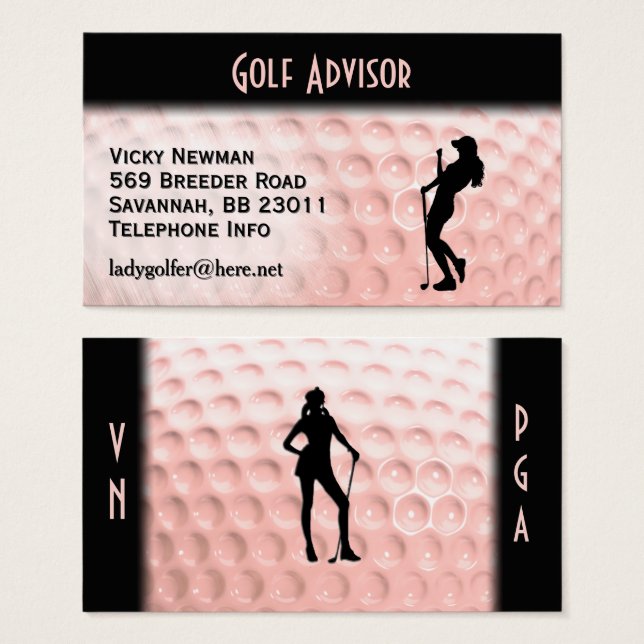 Pink Golf Ball Sports Double Side (Front & Back)