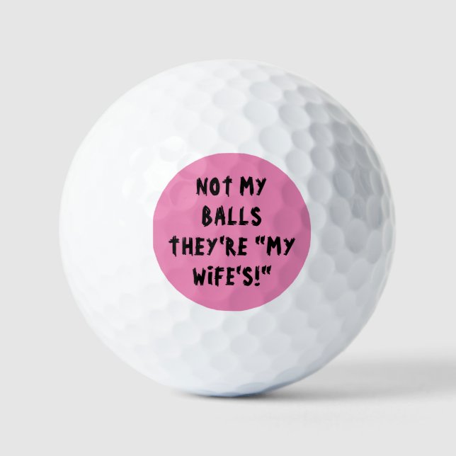 PINK GOLF BALLS, FUNNY FOR HIM BALLS (Front)