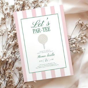 Pink Golf Birthday Invitation: Let's Par-Tee Girl  Invitation