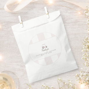 Pink golf cart favour bag