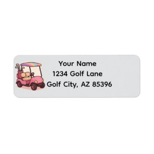 Pink Golf Cart Personalised