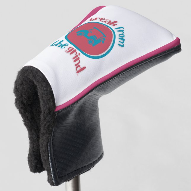 Pink Golf Cart Putter Cover (3/4 Front)