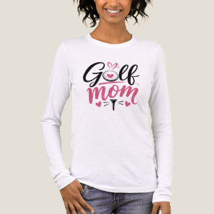 Pink Golf Mum Heart Ball Calligraphy Tri-Blend Shirt