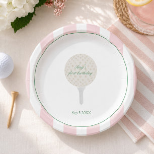 Pink Golf Par-tee Paper Plates