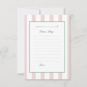 Pink Golf Time Capsule Birthday Cards