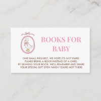 Pink Goose Baby Shower Books for Baby Card Insert