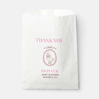 Pink Goose Baby Shower Favour Bags | Personalised