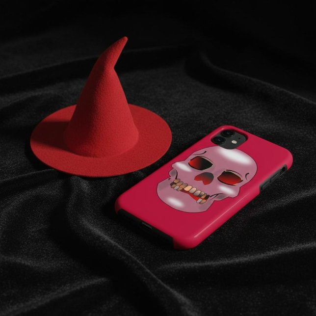 Pink Goth Skull Phone Case (Creator Uploaded)