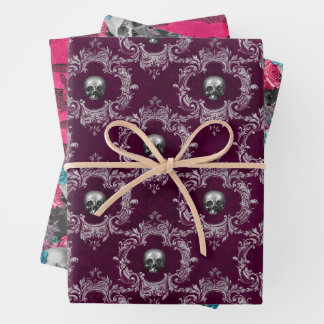 Pink Goth  Wrapping Paper Sheet
