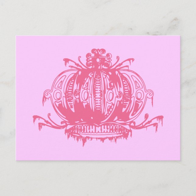 Pink Gothic Decayed Crown  Postcard (Front)