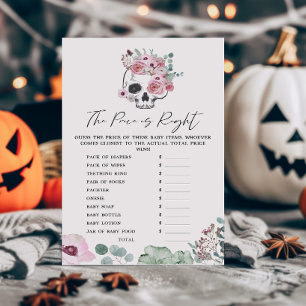 Pink Gothic Floral Skull The Price is Right Game