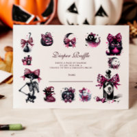 Pink Gothic Halloween Diapper Raffle