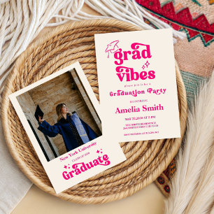 Pink grad vibes Class of 2026 Invitation