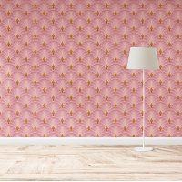 Pink Gradient Art Deco Pattern Geometric Design