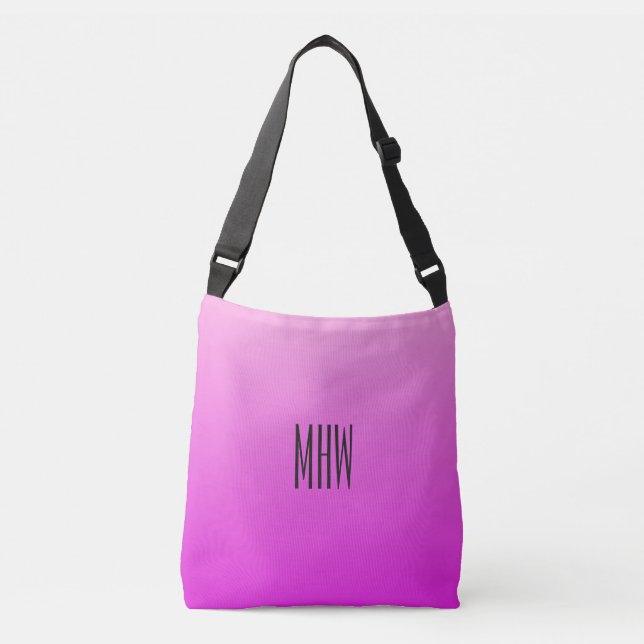 Pink Gradient custom monogram bags (Front)