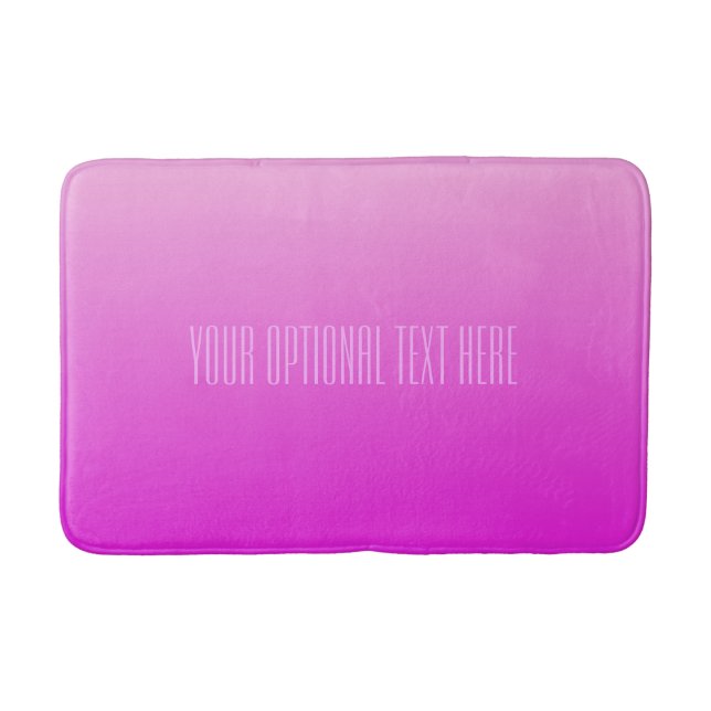 Pink Gradient custom text bath mats (Front)