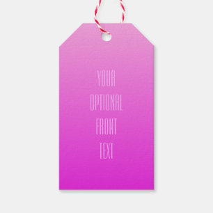 Pink Gradient custom text gift tags