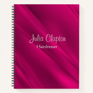 Pink gradient diagonal lines notebook