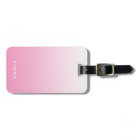 Pink Gradient Ombre Personalised Luggage Tag