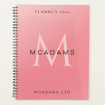 Pink Gradient  Personalized Business  Planner<br><div class="desc">A stylish pink gradient color business planner.  Personalize with your own company/business name,  monogram and year on the front. Add your logo and website on the back.</div>