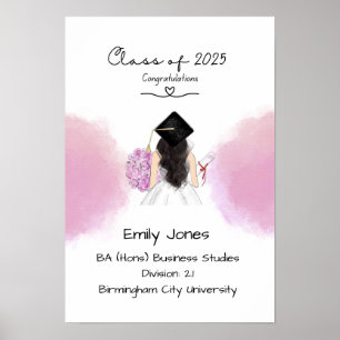 Pink Graduation certificate  Poster
