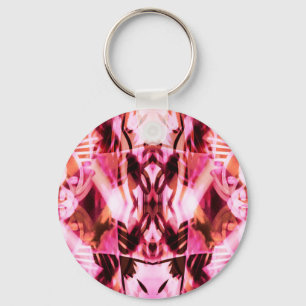 Pink graffiti pattern key ring