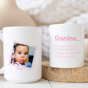Pink Grandma Definitions Traits Custom Photograph Coffee Mug
