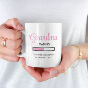 Pink Grandma Loading Pregnancy Announcement Coffee Mug
