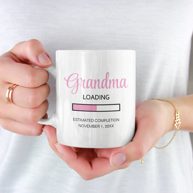 Pink Grandma Loading Pregnancy Announcement Coffee Mug (Creator Uploaded)