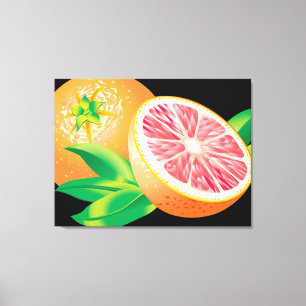 Pink Grapefruit Canvas Print