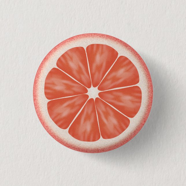 Pink Grapefruit Citrus Fruit Slice 3 Cm Round Badge (Front)