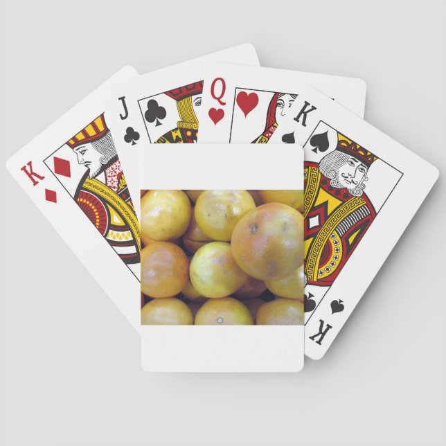 Pink Grapefruit Playing Cards (Back)