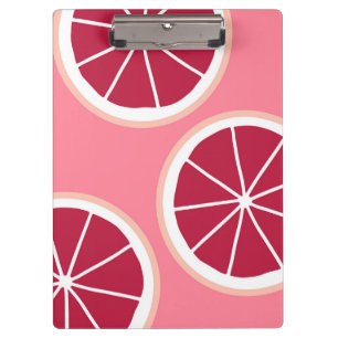 Pink Grapefruit Slice Clipboard