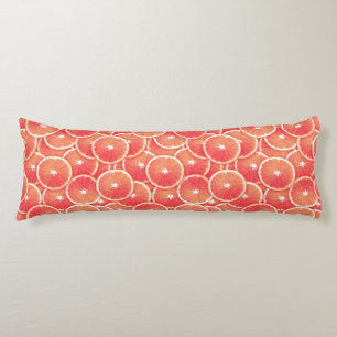 Pink grapefruit slices body cushion