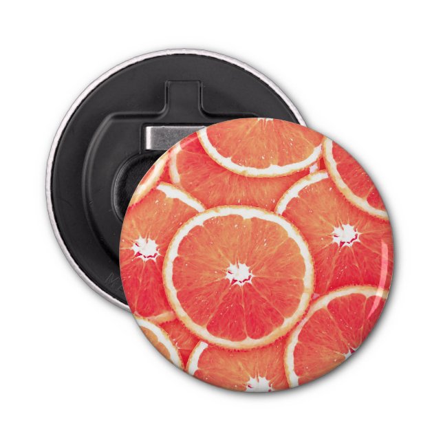 Pink grapefruit slices bottle opener (Front)