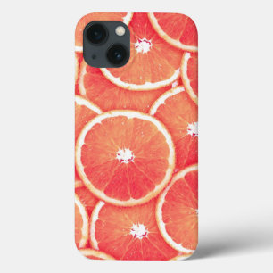 Pink grapefruit slices iPhone 13 case