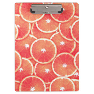 Pink grapefruit slices clipboard