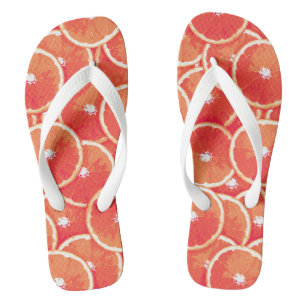 Pink grapefruit slices jandals