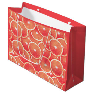 Pink grapefruit slices large gift bag