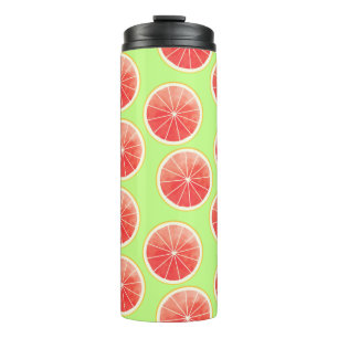 Pink Grapefruit Slices Pattern Thermal Tumbler
