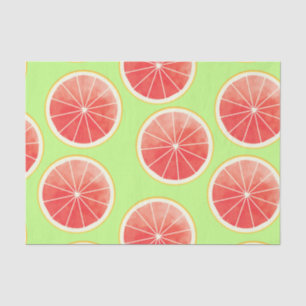 Pink Grapefruit Slices Pattern Tissue Paper