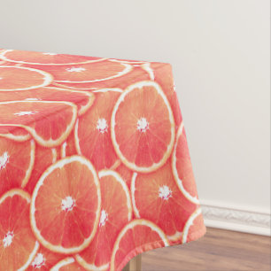 Pink grapefruit slices tablecloth