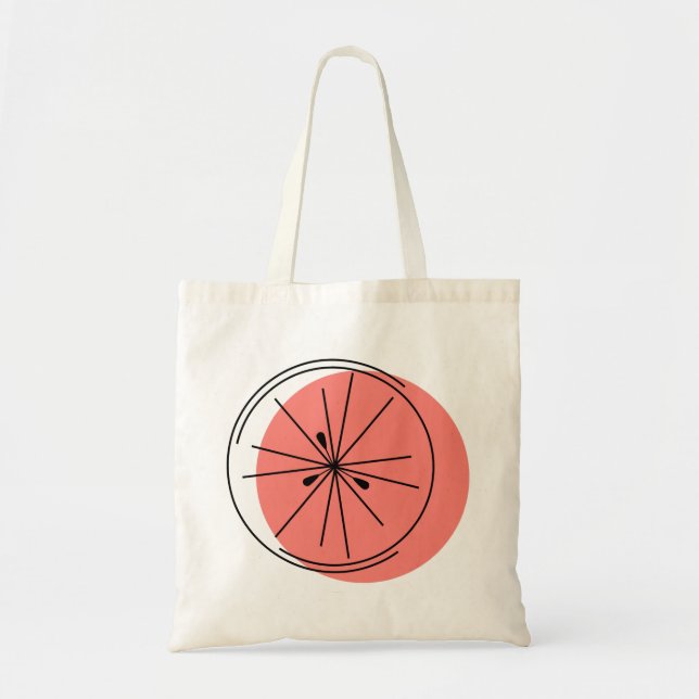 Pink Grapefruit two-sided tote bag (Front)