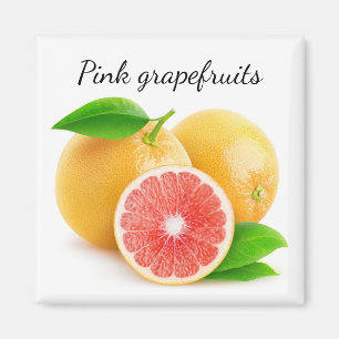 Pink grapefruits magnet
