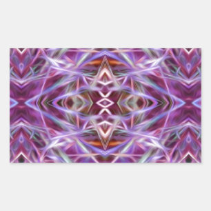 Pink Graphic Mandala Rectangular Sticker