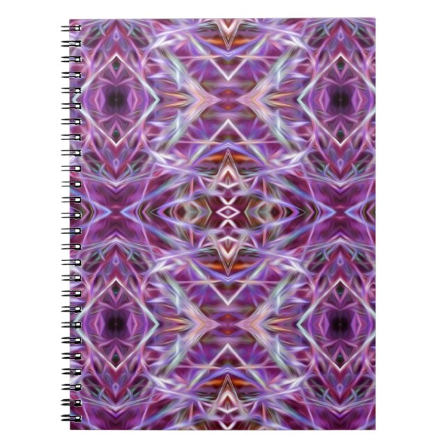 Pink Graphic Mandala Spiral Notebook (Front)